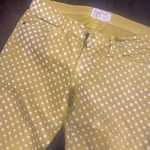 Current Elliott Lemongrass polka dot jeans